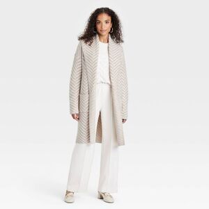 a new day Beige Chevron Cardigan